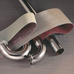 3M - 3" Wide x 132" OAL, A16 Grit, Aluminum Oxide Abrasive Belt - Aluminum Oxide, Coated, Cloth Backing, Dry, Series 217EA - Americas Industrial Supply