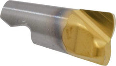 Seco - MM08 MD06 Grade F30M Carbide End Milling Tip Insert - TiAlN/TiN Finish, 2 Flutes, 0.315" Cutting Diam, 0.016" Depth of Cut, 0.268" Extension, 0.157" Cnr Rad - Americas Industrial Supply