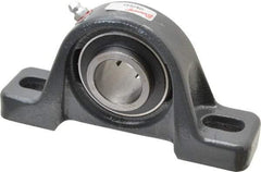 Browning - 1" ID, 5-1/2" OAL x 2-13/16" OAH Pillow Block Air Handling - 1,651 Lb Static Cap, 2,801 Lb Dyn Cap, 4-1/8" Btw Mnt Hole Ctrs, 1-7/16" Base-to-Ctr Ht, Cast Iron - Americas Industrial Supply