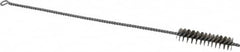 Schaefer Brush - 3" Long x 3/4" Diam Stainless Steel Long Handle Wire Tube Brush - Single Spiral, 15" OAL, 0.007" Wire Diam, 3/8" Shank Diam - Americas Industrial Supply