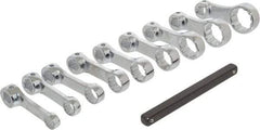 Proto - 9 Piece 3/8" Drive Torque Adapter Set - 3/8 to 7/8", with Clip Rail - Americas Industrial Supply