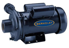 Berkeley - TEFC Motor, 230 Volt, 1 Phase, 2 HP, Cast Iron Straight Pump - 1-1/2 Inch Inlet, 1-1/4 Inch Outlet, 131 Max Head psi, Brass Impeller - Americas Industrial Supply