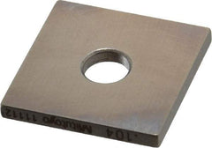 Mitutoyo - 0.104" Square Steel Gage Block - Accuracy Grade 0, Includes Certificate of Inspection - Americas Industrial Supply