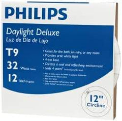 Philips - 32 Watt Fluorescent Tubular 4 Pin Lamp - 6,500°K Color Temp, 1,570 Lumens, T9, 12,000 hr Avg Life - Americas Industrial Supply