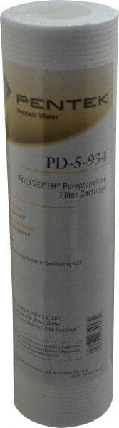 Pentair - 2-1/2" OD, 5µ, Polypropylene Thermal Bonded Cartridge Filter - 9.88" Long, Reduces Sediments - Americas Industrial Supply