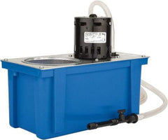 Little Giant Pumps - 1 Gallon Tank Capacity, 6' Coolant Line, Polypropylene Tank, Flood Coolant System - 12" Tank Length x 6" Tank Width x 9-1/4" Tank Height - Americas Industrial Supply