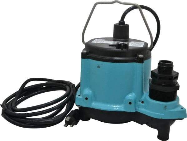 Little Giant Pumps - 1/3 hp, 115 Amp Rating, 115 Volts, Manual Operation, Dewatering Pump - Cast Iron Housing - Americas Industrial Supply