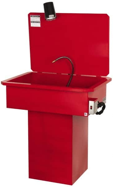 Build-All - Base Mount Solvent-Based Parts Washer - 35 Gal Max Operating Capacity, Steel Tank, 120 Input Volts - Americas Industrial Supply