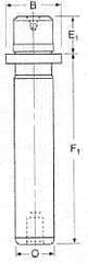 Dayton Lamina - 1" Diam x 4-3/16" Long Demountable Ball Bearing Guide Post - 5/16-18, 1-5/16" Collar OD, 1-3/16" Above Collar, Hardened Steel - Americas Industrial Supply