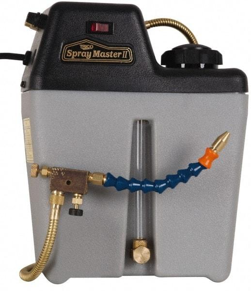 Trico - 1 Outlet, 1 Gallon Tank Capacity, High Density Polyethylene Tank Mist Coolant System - 10" Tank/Unit Length x 5-1/4" Tank/Unit Width x 12-1/4" Tank/Unit Height, 50 to 100 psi, 5' Coolant Line Length, 7" Hose Length - Americas Industrial Supply