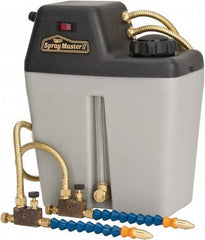 Trico - 2 Outlet, 1 Gallon Tank Capacity, High Density Polyethylene Tank Mist Coolant System - 10" Tank/Unit Length x 5-1/4" Tank/Unit Width x 12-1/4" Tank/Unit Height, 50 to 100 psi, 5' Coolant Line Length, 7" Hose Length - Americas Industrial Supply