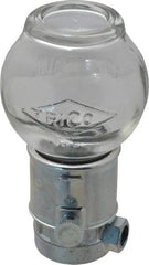 Trico - 1 Outlet, Glass Bowl, 8 Ounce Constant-Level Oil Reservoir - 1/4 NPT Outlet, 3-3/16" Diam x 6-11/16" High - Americas Industrial Supply