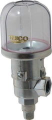Trico - 1 Outlet, Plastic Bowl, 2 Ounce Constant-Level Oil Reservoir - 1/4 NPT Outlet, 1-15/16" Diam x 4-3/8" High - Americas Industrial Supply