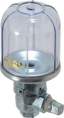 Trico - 1 Outlet, Plastic Bowl, 4 Ounce Constant-Level Oil Reservoir - 1/4 NPT Outlet, 2-5/16" Diam x 5-1/16" High - Americas Industrial Supply