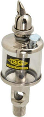 Trico - 1 Outlet, Glass Bowl, 1 Ounce Manual-Adjustable Oil Reservoir - 1/4 NPT Outlet, 1-5/8" Diam x 5-11/16" High - Americas Industrial Supply