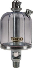 Trico - 1 Outlet, Acrylic Bowl, 4 Ounce Manual-Adjustable Oil Reservoir - 1/4 NPT Outlet, 2-5/16" Diam x 5-5/16" High - Americas Industrial Supply