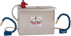 Kool Mist - 3 Outlet, 3 Gal Tank Capacity, Stainless Steel Tank Mist Coolant System - 4' Coolant Line Length, 18" Hose Length, 5/16" Nozzle Diam - Americas Industrial Supply