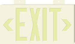 NMC - Exit, Plastic Exit Sign - 15-1/4" Wide x 8-1/4" High, Glow-in-the-Dark - Americas Industrial Supply