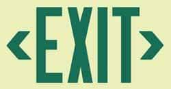 NMC - Exit, Plastic Exit Sign - 13" Wide x 7-1/2" High, Glow-in-the-Dark - Americas Industrial Supply