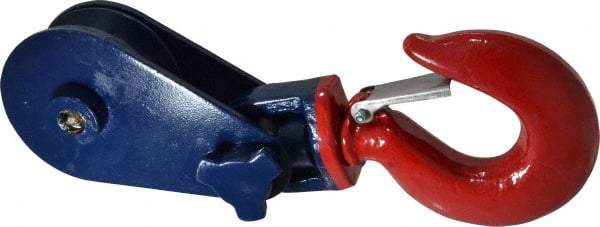 Value Collection - 8, 800 Lbs. Load Limit, Side Release Snatch Block - Single Sheave, 4-1/2 Inch Outside Diameter, Wire Rope, 3/8 Inch Diameter, Steel - Americas Industrial Supply