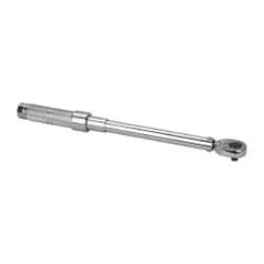 Proto - 3/8" Drive Micrometer Type Ratchet Head Torque Wrench - 16 Ft/Lb to 80 Ft/Lb Torque, 15-1/2" OAL, Ratchet Head - Americas Industrial Supply