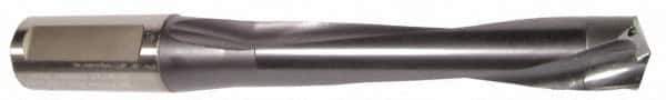 Sumitomo - 41/64" 140° Solid Carbide Jobber Drill - TiAlN Finish, Right Hand Cut, Spiral Flute, Round with Flats Shank, 6-17/32" OAL, V-Point Point - Americas Industrial Supply