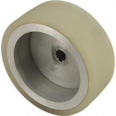 Dynabrade - 4" Diam x 2" Wide Contact Wheel - 5/8" Arbor Hole, Standard, 70 Duro Rubber Face - Americas Industrial Supply