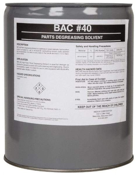 Made in USA - 5 Gal Pail Parts Washer Fluid - Solvent-Based - Americas Industrial Supply