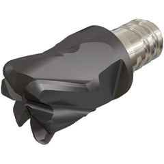 Iscar - MM ETR Grade IC908 Carbide End Milling Tip Insert - TiAlN Finish, 6 Flutes, 3/8" Cutting Diam, 0.19" Depth of Cut, 0.51" Extension, 1/8" Cnr Rad, 30° Helix - Americas Industrial Supply