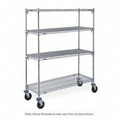Metro - 900 Lb Capacity 4 Shelf Mobile Wire Shelving Unit - Add-On Unit - Americas Industrial Supply