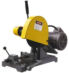 Kalamazoo - 10" Blade Diam, 5/8" Arbor Hole, Straight Chop & Cutoff Saw - 3 Phase, 3,450 RPM, 3 hp, 220/440 Volts, 1-1/2" in Solids at 90°, 2-1/2" in Pipe at 90° - Americas Industrial Supply