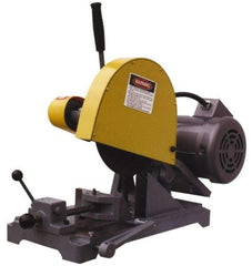 Kalamazoo - 10" Blade Diam, 5/8" Arbor Hole, Straight Chop & Cutoff Saw - 1 Phase, 3,450 RPM, 3 hp, 110/220 Volts, 1-1/2" in Solids at 90°, 2-1/2" in Pipe at 90° - Americas Industrial Supply