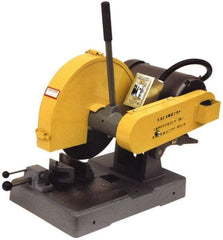 Kalamazoo - 14" Blade Diam, 1" Arbor Hole, Straight Chop & Cutoff Saw - 3 Phase, 4,400 RPM, 5 hp, 220/440 Volts, 2-1/2" in Solids at 90°, 3" in Pipe at 90° - Americas Industrial Supply