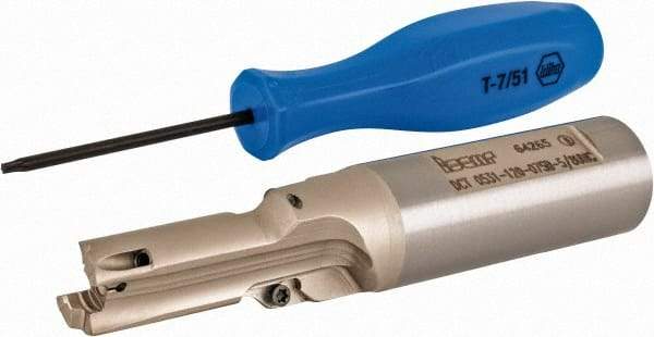 Iscar - 0.524 to 0.551" Diam, 1.2" Max Depth, 3/4" Shank Diam, 3.98" OAL, Replaceable Tip Drill - AOMT, IDI-SG, IDI-SK Insert, DCT Toolholder, Series ChamDrill - Americas Industrial Supply