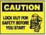 NMC - "Caution - Lock Out for Safety Before You Start", 10" Long x 14" Wide, Rigid Plastic Safety Sign - Rectangle, 0.05" Thick, Use for Accident Prevention - Americas Industrial Supply