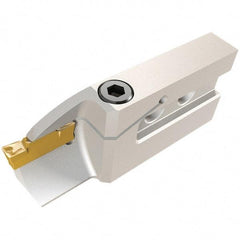 Iscar - 4mm Groove Width, 20mm Max Depth of Cut, Left Hand Cut, HFAI Indexable Grooving Blade - HFPR/L Insert Style, Series Heliface - Americas Industrial Supply