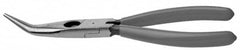 Knipex - 8" OAL, Side Cutting Pliers - Standard Jaw, Snipe Nose with Cut, Curved Head - Americas Industrial Supply