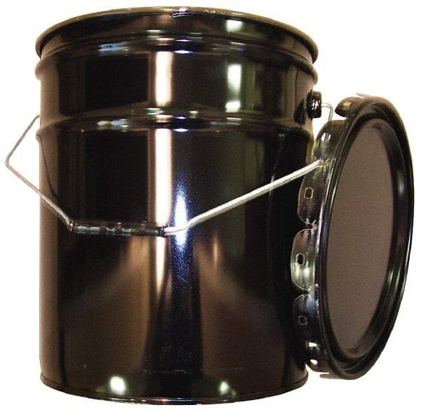 Made in USA - 5 Gallon Capacity, Crimped Lid, Drum Pail - Steel, UN 1H2/X70.8/S/01/USA/+AA1175 Listing - Americas Industrial Supply