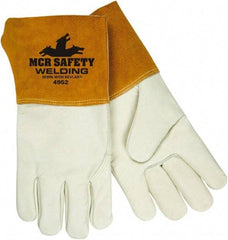 MCR Safety - Size L Unlined Cowhide Welding Glove - Wing Thumb, For MIG/TIG - Americas Industrial Supply
