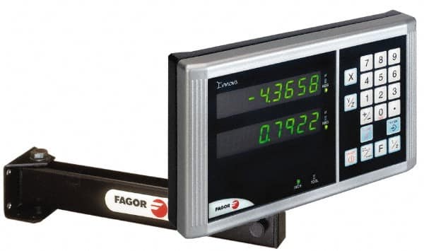 Fagor - 2 Axis, 10" X-Axis Travel, 60" Z-Axis Travel, Turning DRO System - 0.0002", 0.0005", 0.001" Resolution, 5µm Accuracy, LED Display - Americas Industrial Supply