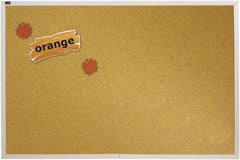 Quartet - 96" Wide x 48" High Open Cork Bulletin Board - Natural (Color) - Americas Industrial Supply