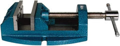 Wilton - 4" Jaw Opening Capacity x 2-1/8" Throat Depth, Horizontal Drill Press Vise - 4" Wide x 2-1/8" High Jaw, Stationary Base, Standard Speed, 10-1/4" OAL x 3.4" Overall Height, Cast Iron - Americas Industrial Supply