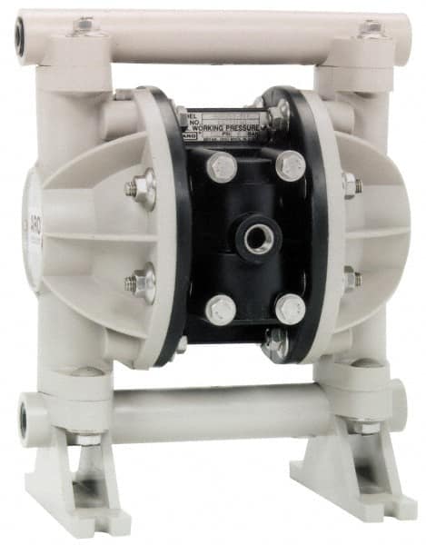 ARO/Ingersoll-Rand - 1/2" NPT, Nonmetallic, Air Operated Diaphragm Pump - Nitrile Diaphragm, Polypropylene Housing - Americas Industrial Supply