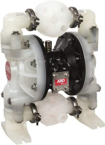 ARO/Ingersoll-Rand - 1" NPT, Nonmetallic, Air Operated Diaphragm Pump - Nitrile Diaphragm, Polypropylene Housing - Americas Industrial Supply