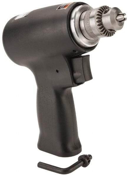 Florida Pneumatic - 1/4" Keyed Chuck - Pistol Grip Handle, 20,000 RPM, 4 CFM, 0.3333 hp, 60-90 psi - Americas Industrial Supply