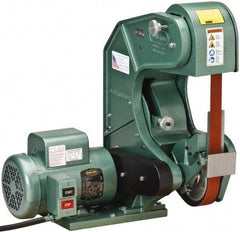 Burr King - 60 Inch Long x 1-1/2 Inch Wide Belt Grinder - 1.5 hp, 120 Volts, Vertical Belt, 800 to 8,000 Ft. per Min Belt Speed - Americas Industrial Supply