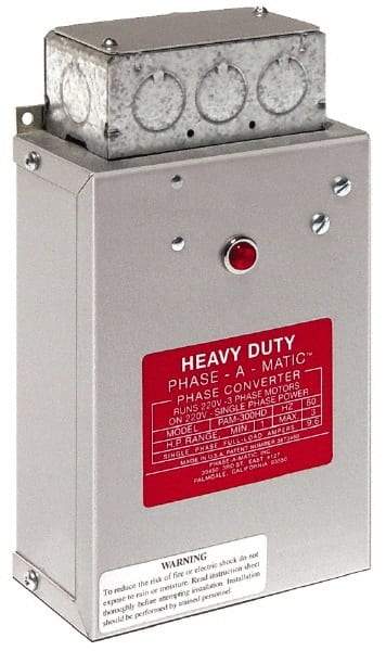 Made in USA - 20 to 30 hp Static Phase Converter - Americas Industrial Supply