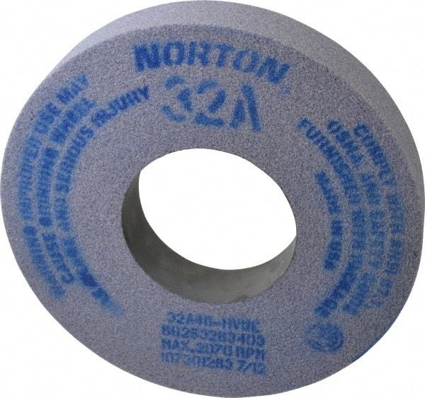 Norton - 12" Diam x 5" Hole x 2" Thick, H Hardness, 46 Grit Surface Grinding Wheel - Aluminum Oxide, Type 1, Coarse Grade, 2,070 Max RPM, Vitrified Bond, No Recess - Americas Industrial Supply