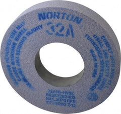 Norton - 12" Diam x 5" Hole x 2" Thick, H Hardness, 46 Grit Surface Grinding Wheel - Aluminum Oxide, Type 1, Coarse Grade, 2,070 Max RPM, Vitrified Bond, No Recess - Americas Industrial Supply