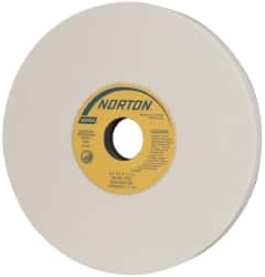 Norton - 8" Diam x 1-1/4" Hole x 3/4" Thick, I Hardness, 60 Grit Surface Grinding Wheel - Aluminum Oxide, Type 1, Medium Grade, 3,600 Max RPM, Vitrified Bond, No Recess - Americas Industrial Supply